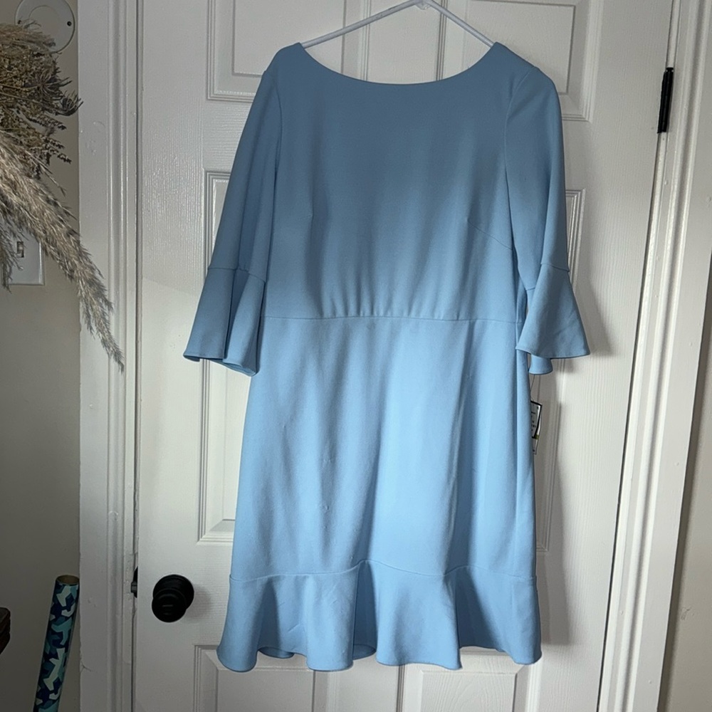 Nine West Pastel Daphne Ruffle Dress